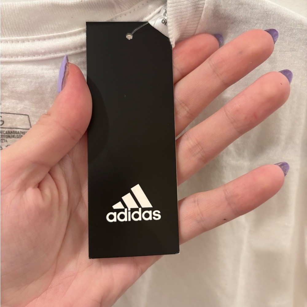 Men's XL White Adidas Short Sleeve T-Shirt- Brand New w Tags - Picture 3 of 6